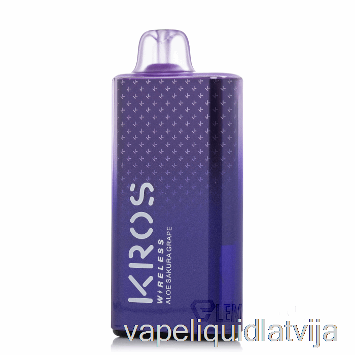 Kros Wireless 9000 Vienreizējās Lietošanas Alvejas Sakura Vīnogu Vape šķidrums